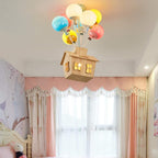 Aria Designer Flush Mount Ceiling Light Wood Children's Room - Neutralighting