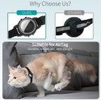 Collier pour chat avec support de traceur GPS, réfléchissant et à ouverture rapide