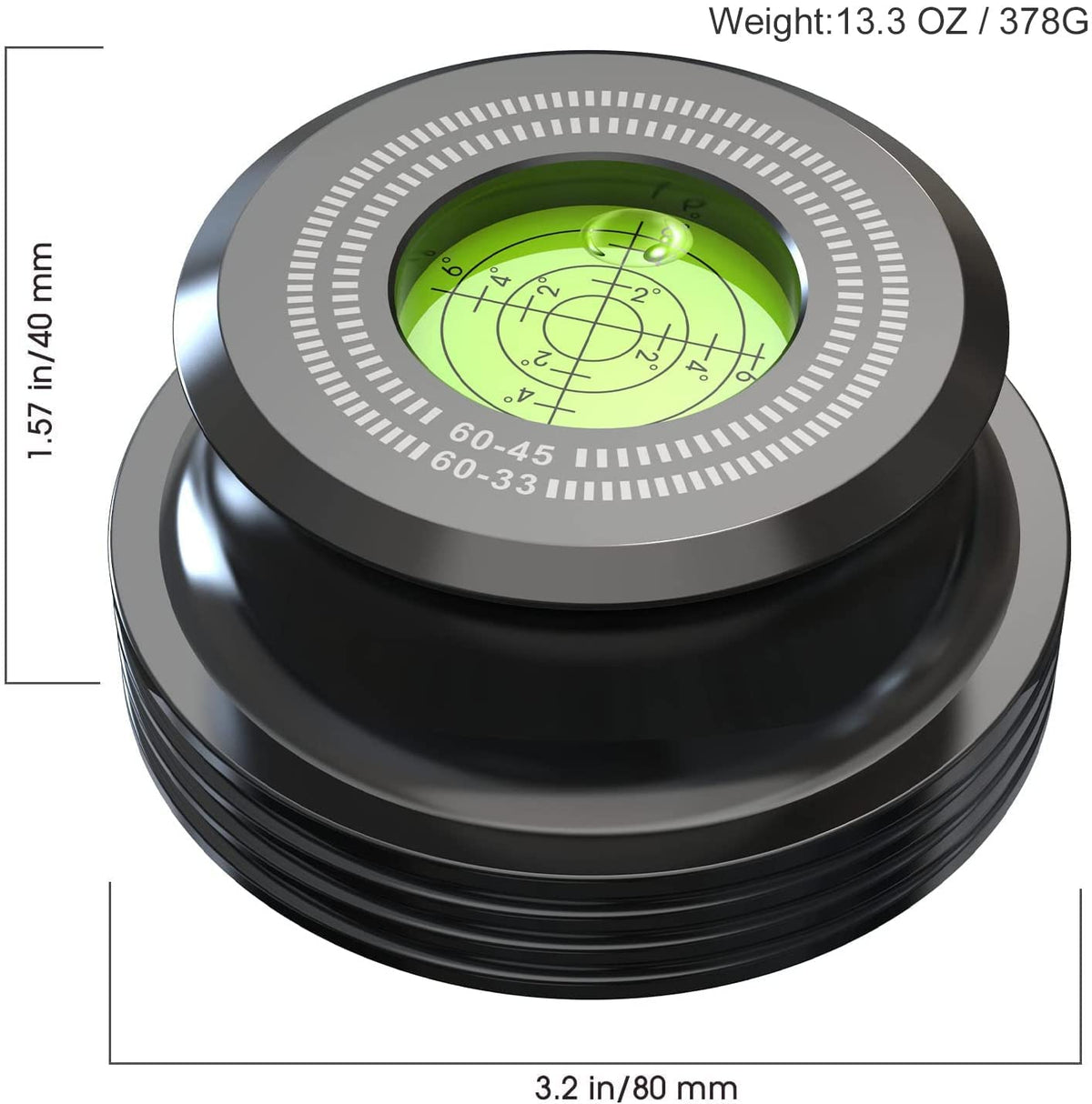 Bubble Level Vinyl Weight Clamp For Turntables With Soft Base Pad | Fioriscas