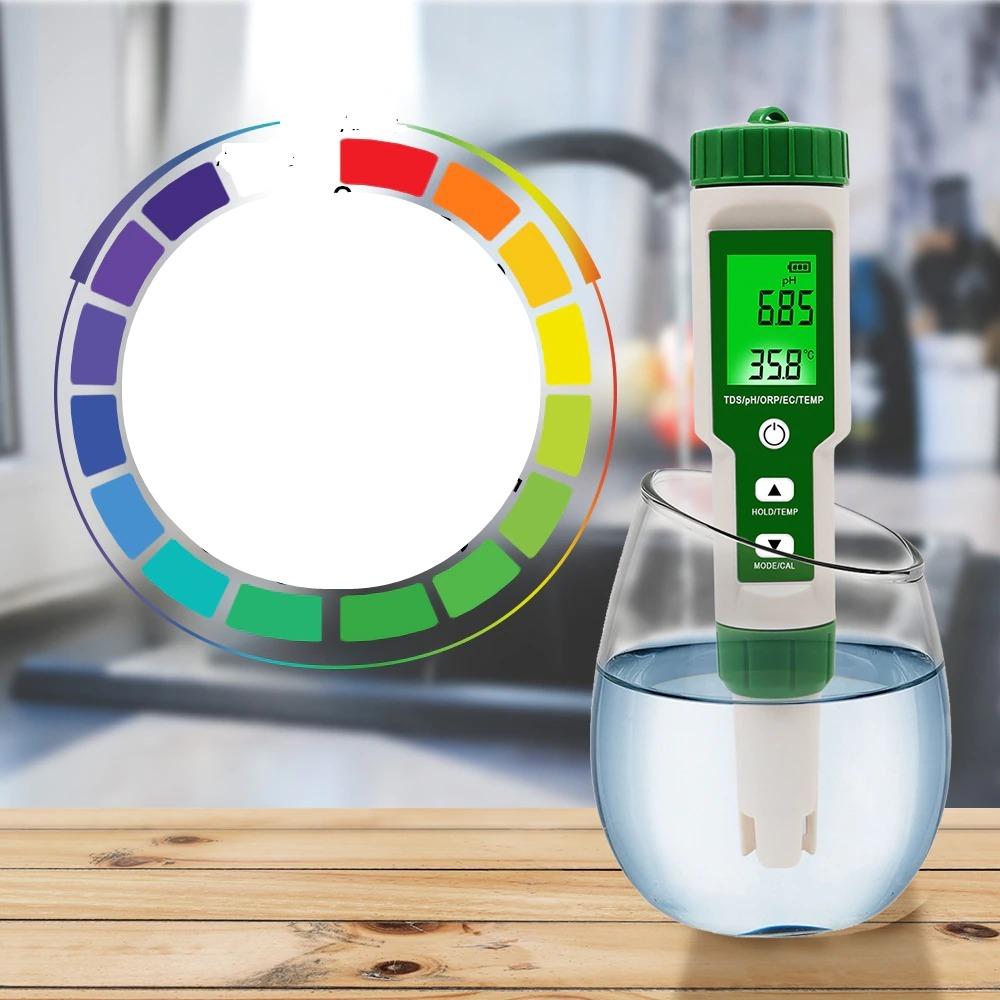 PlantPro 5-i-1 digital vandtester til pH, TDS, EC, ORP og temperatur