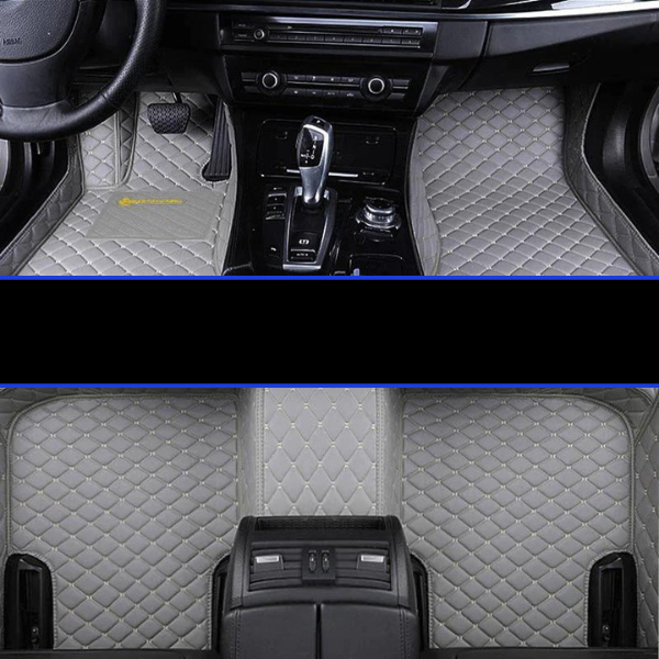 Car & SUV Floor Mats, Vegan Leather with Memory Foam Cushioning