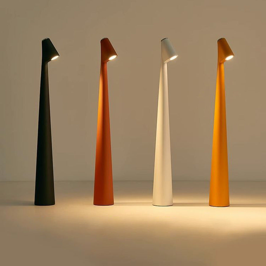 Bezdrátová LED stolní lampa s nordickým hliníkovým designem a dotykovým stmíváním