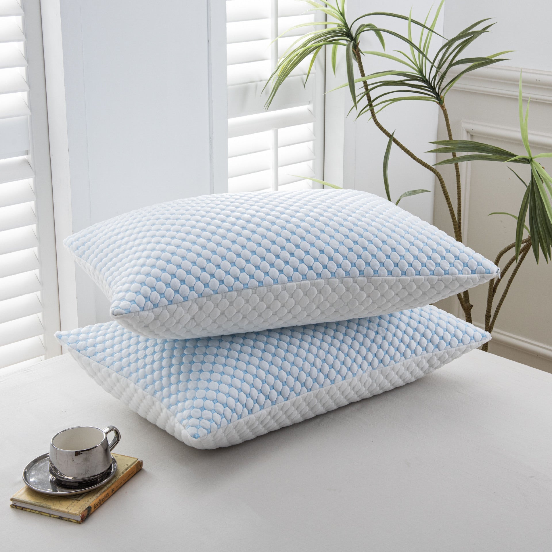 BambooRest Memory Foam Pillow With Cooling Bamboo Cover For Neck Support