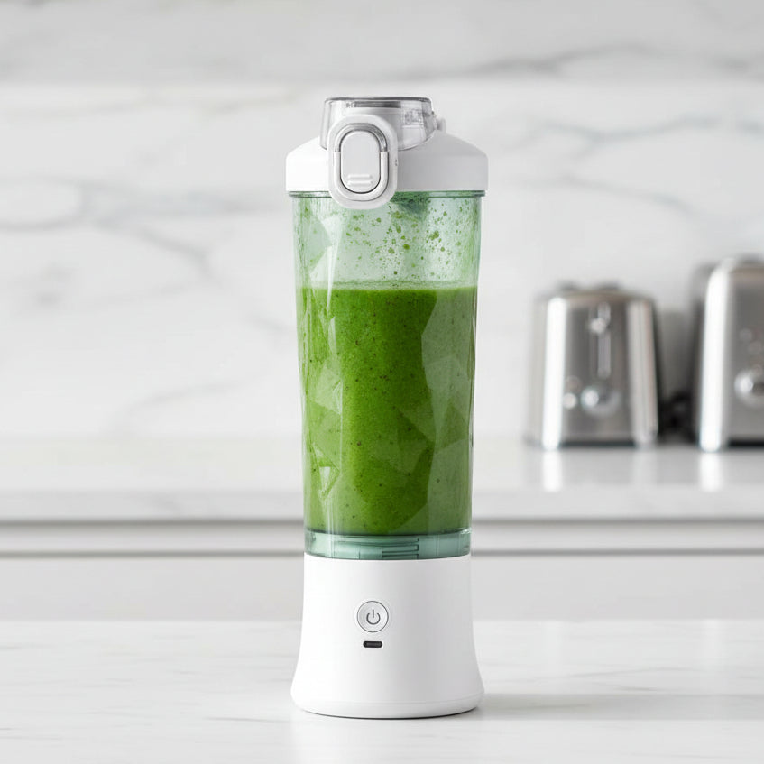 Frullatore portatile per smoothie con batteria da 4000 mAh e capacità di 600 ml - Fioriscas