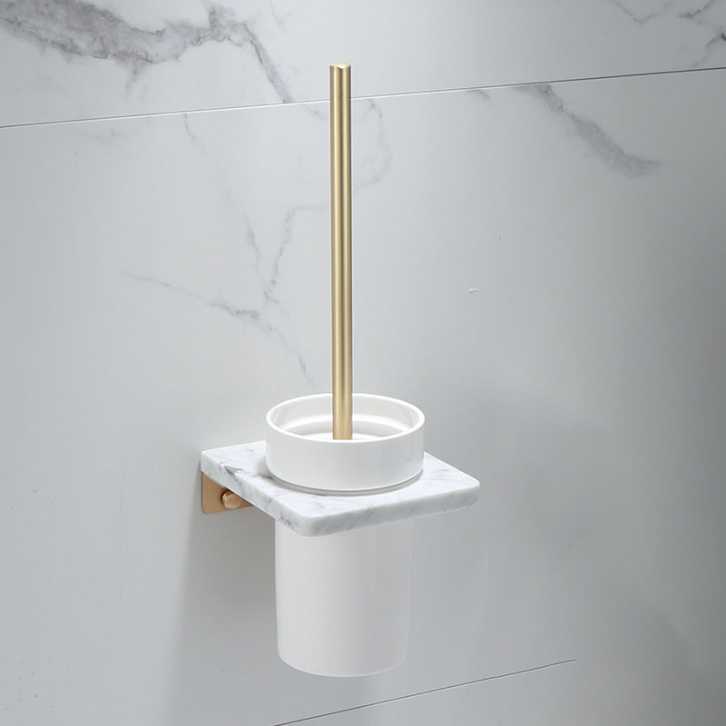 Polished Brass Bathroom Accessory Set Marble Bathroom Hardware