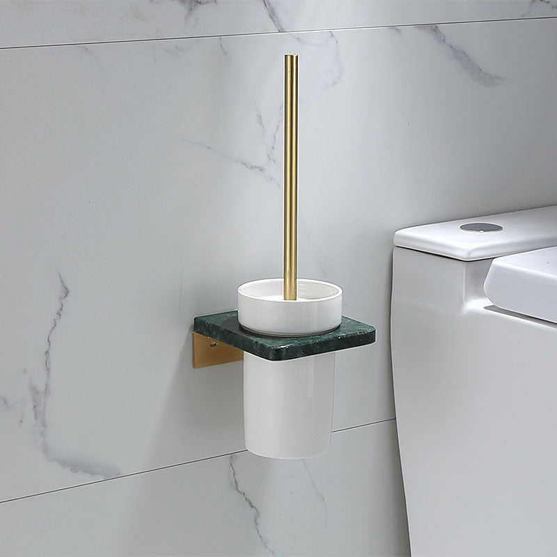 Polished Brass Bathroom Accessory Set Marble Bathroom Hardware