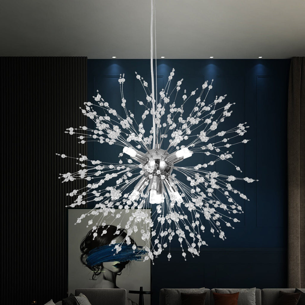 Křišťálový lustr Asterra Dandelion s moderním stropním designem