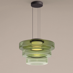 Asteron Bauhaus lasikatto-riippuvalaisin, 3 lasisävyä