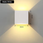 Asterra aluminium wandlamp, warm of koelwit ledlicht