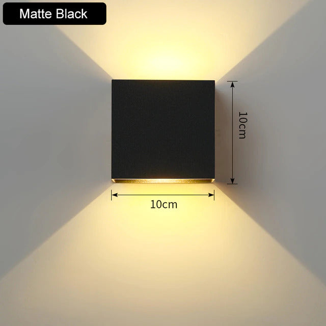 Asterra aluminium wandlamp, warm of koelwit ledlicht