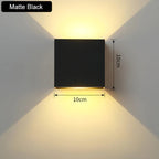 Asterra aluminium wandlamp, warm of koelwit ledlicht