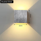 Asterra aluminium wandlamp, warm of koelwit ledlicht