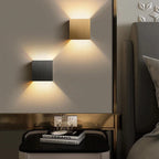 Asterra aluminium wandlamp, warm of koelwit ledlicht