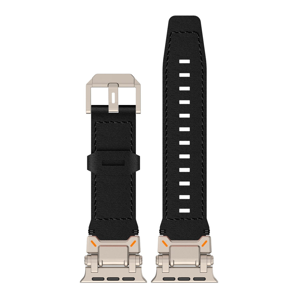 Řemínek na Apple Watch z kůže Crazy Horse, titanový adaptér, ručně šitý