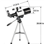 Kannettava aloittelijan kaukoputki jalustalla, Moonwatcher 70 mm, 150-kertainen zoomaus