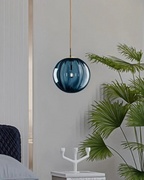 Lampada a sospensione VeraLux Vintage-Glow, vetro colorato, disponibile in sei colori