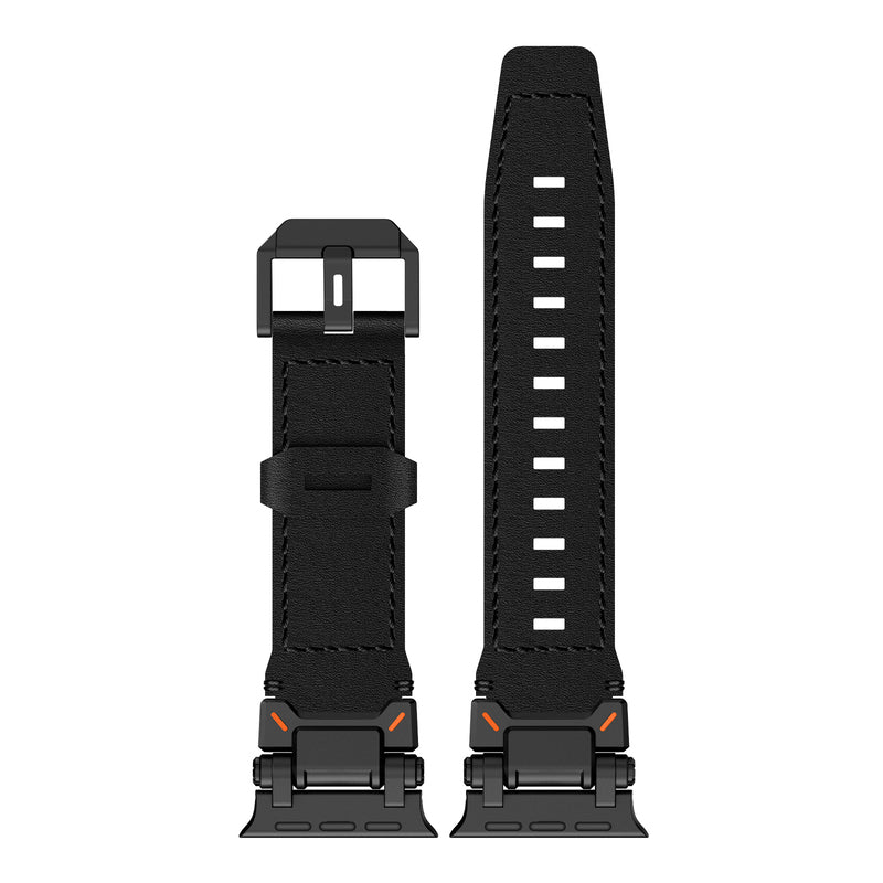 Řemínek na Apple Watch z kůže Crazy Horse, titanový adaptér, ručně šitý