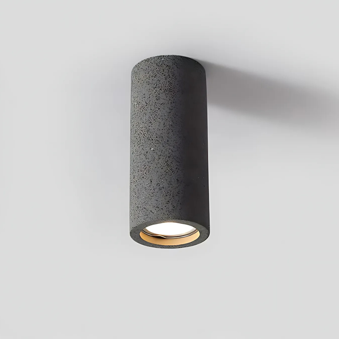 مصباح إيلارا السقفي من الحجر والمعدن، مع مصباح GU10 LED
