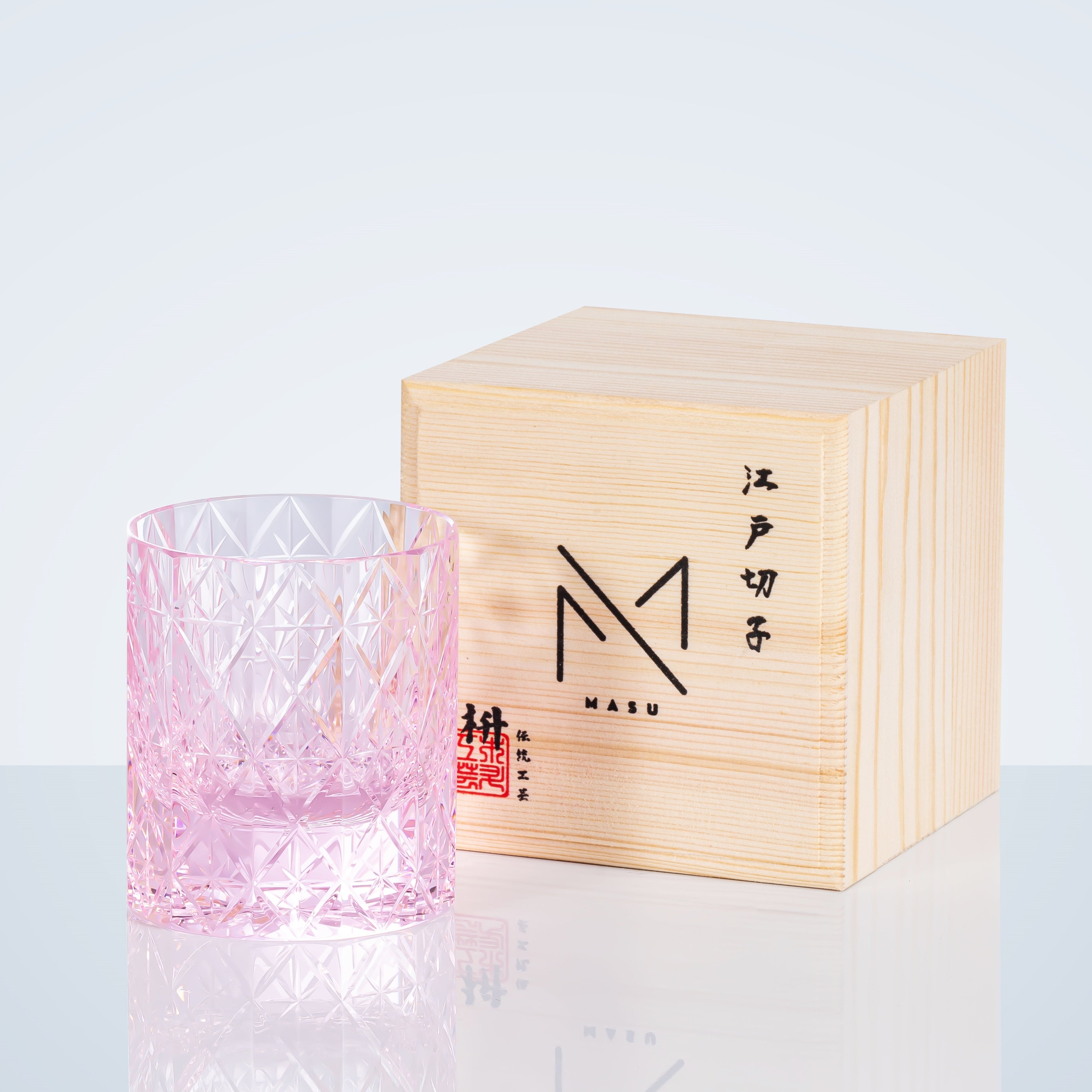 Hoshira Celestial Edo Kiriko Whisky Glass In Wooden Gift Box
