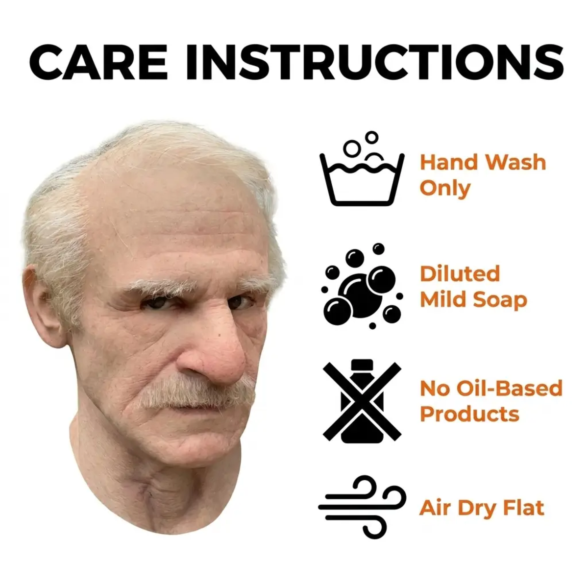 Creepy Old Man Mask – Realistic Latex Halloween Mask for Adults