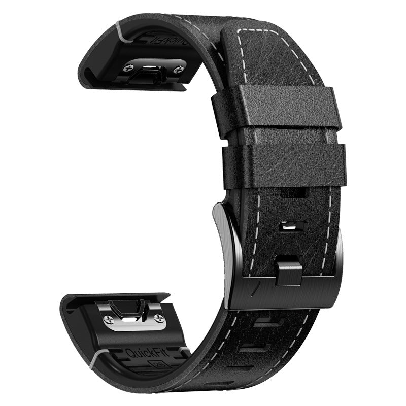Garmin Fenix hibrid óraszíj, bőr és szilikon, Arion sorozat