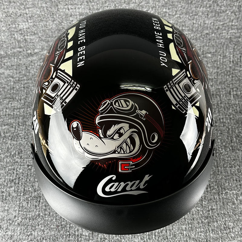 NovaRidge Half Helmet With One-Hand Quick-Release Buckle, Washable Liner