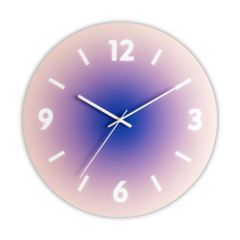 NovaLuxe-wandklok van glas, stil kwartsuurwerk, met of zonder cijfers