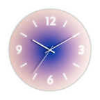 NovaLuxe-wandklok van glas, stil kwartsuurwerk, met of zonder cijfers