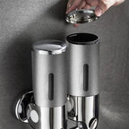 Wall Mounted Soap Dispenser | SudsStation Bathroom Organizer | Stainless Steel & ABS | 16.9 fl oz | Set of 1–3