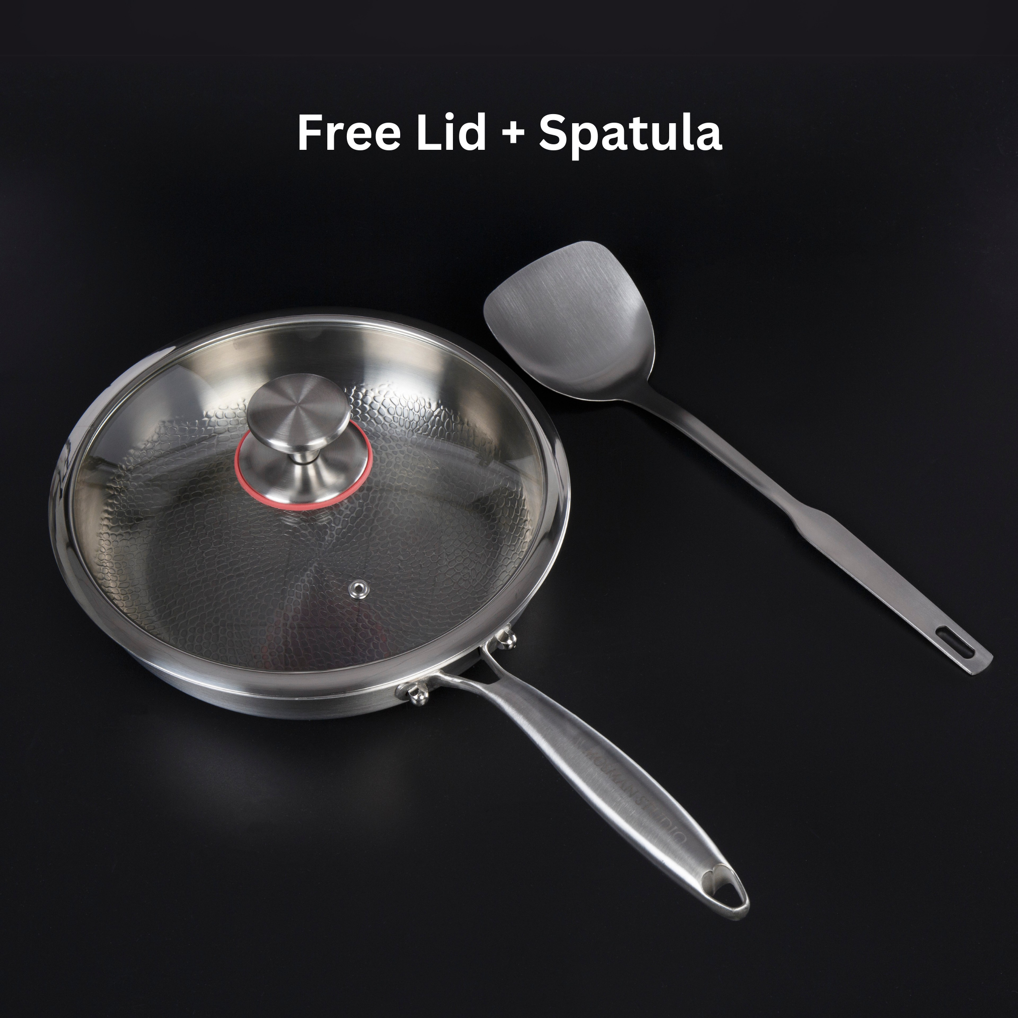 Titanium-stegepande med belægningsfri slip-let-overflade, 11 tommer