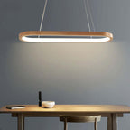 LumaWood houten en metalen led-hanglamp voor eetkamers, 2 lengtes