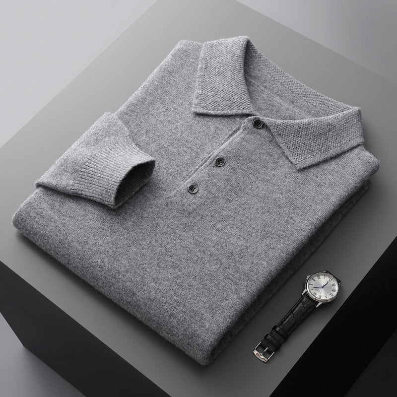 NordicLuxe polokošile s dlouhými rukávy, směs kašmíru a merino vlny