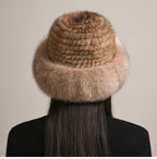 Vellara Genuine Mink Fur Hat, Insulated For Winter Warmth