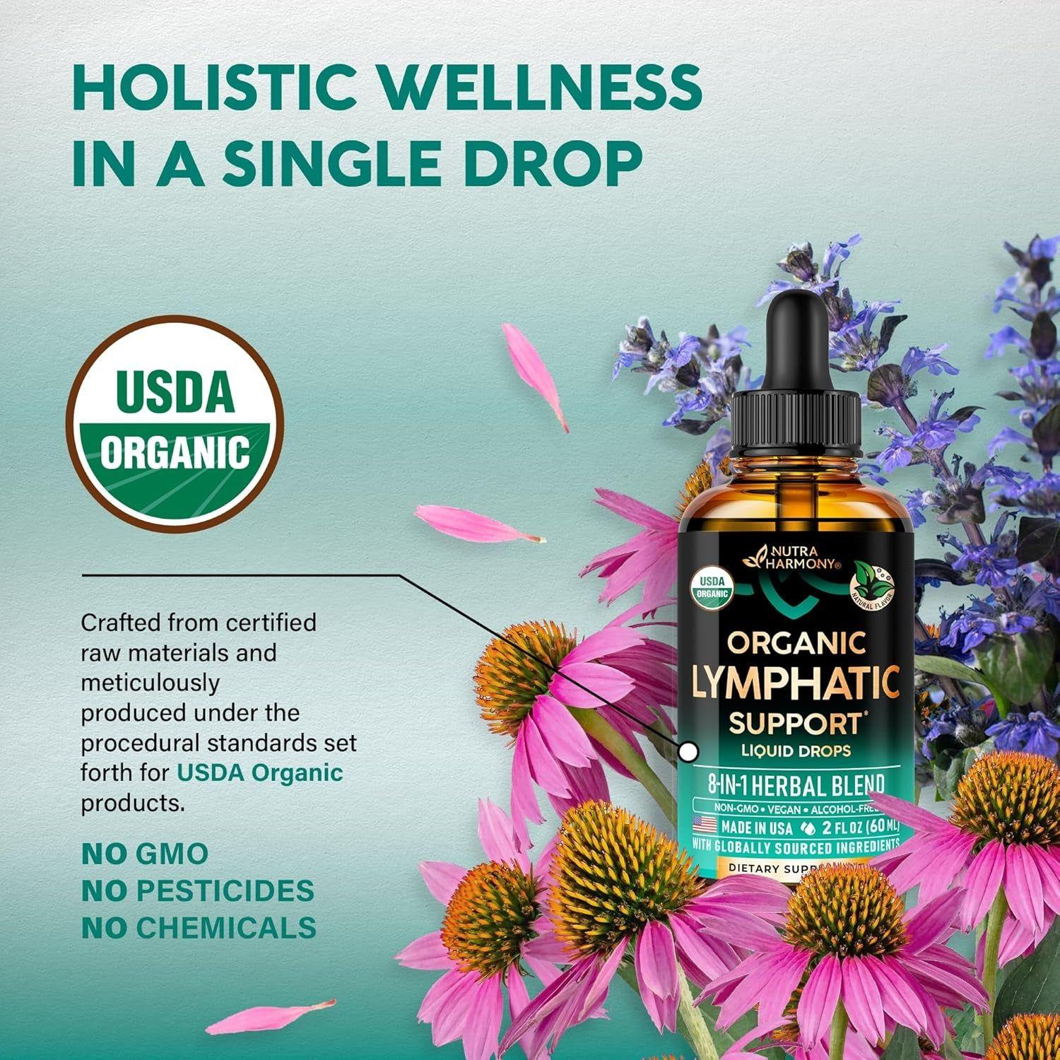 Gouttes botaniques pour le bien-être lymphatique et les soins quotidiens | Fioriscas