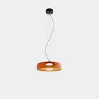 FjordLumen glazen hanglamp, warme ledgloed, ontwerp met meerdere niveaus