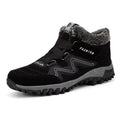 Waterproof Insulated Winter Boots, Unisex Lace-Up Fur Lining