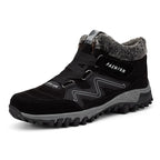 Waterproof Insulated Winter Boots, Unisex Lace-Up Fur Lining