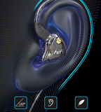HiFi In-ear Headphones, with High-quality Sound, Changeable Cable Design, Mounting Ear Design & Ergonomics, for Sports, Study & More