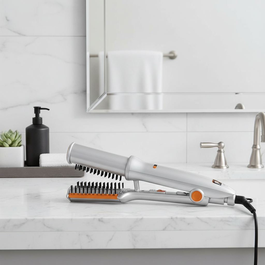 2-in-1 Rotating Hair Brush for Effortless Styling - Fioriscas