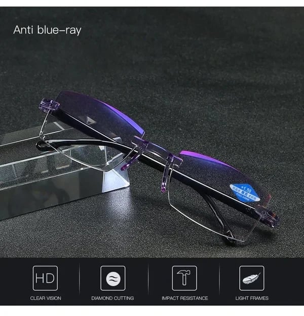 New Sapphire High Hardness Anti-Blue Dual-Use Reading Glasses