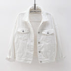 Harborline denim damesjack met knoopsluiting aan de voorkant, comfortabele pasvorm voor elke dag
