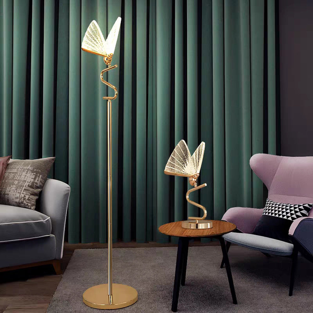 Moderne Schmetterlings-Kronleuchter Tisch- & Stehlampe, 4 Stile | Fioriscas