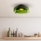 Håndlavet loftslampe i glas, Lumenweave nordisk design med flere niveauer