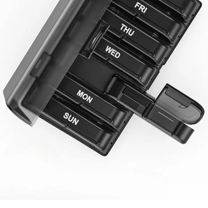 7-Day AM/PM Pill Organizer – Portable Pill Box for Week & Travel