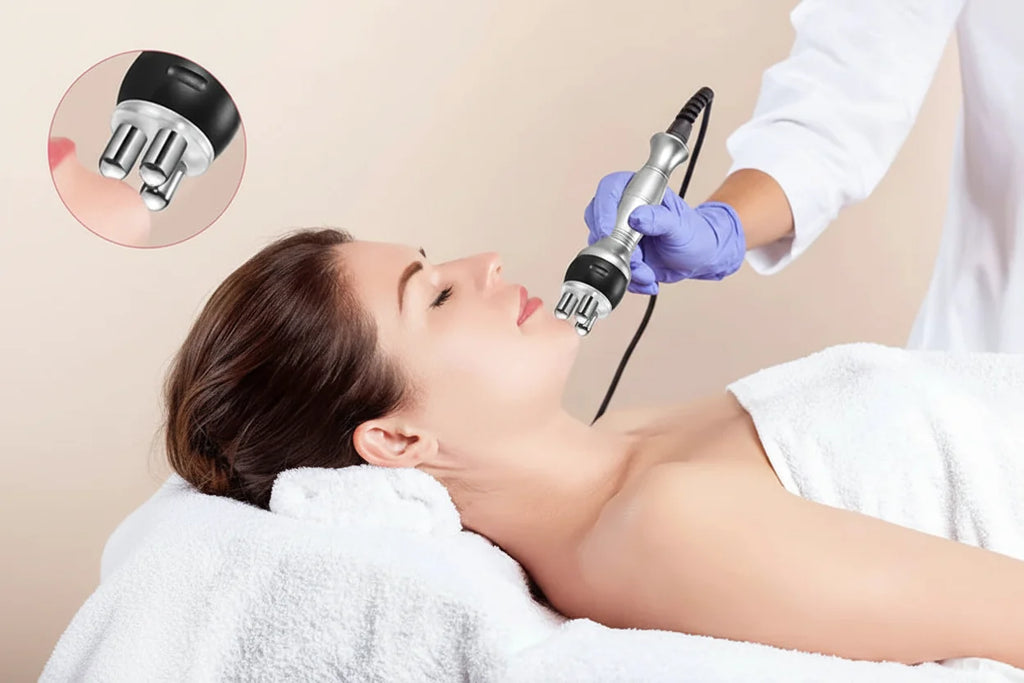 Modelação corporal ultrassónica de três funções com cavitação e RF, com duas pegas de RF | Fioriscas