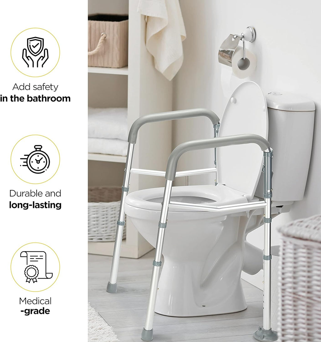 高齢者向け、調節可能なサポート付きGripGuardトイレ用手すり | Fioriscas