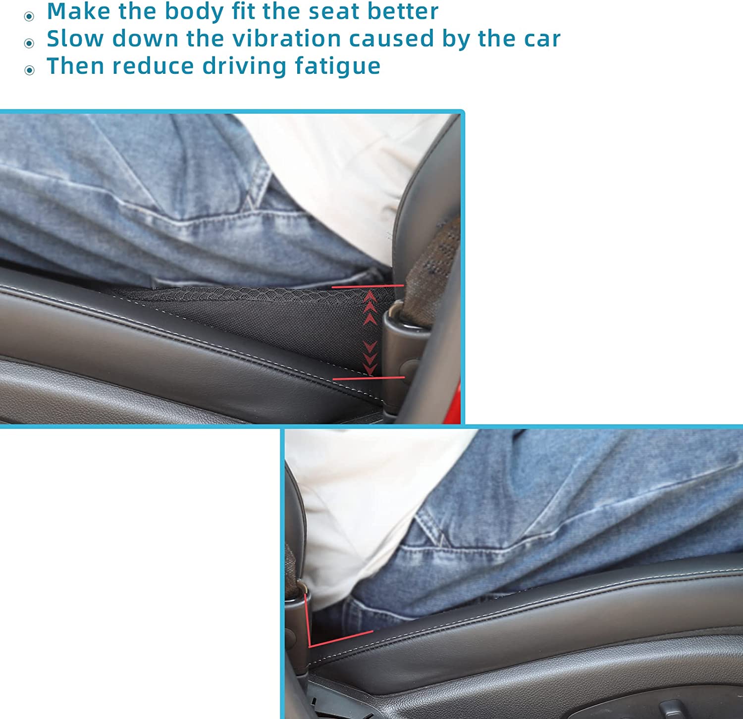 Car Seat Booster Cushion With Memory Foam For Better Visibility