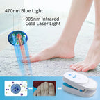 Lampe de soin des ongles à clipser, double faisceau de 905 nm et 470 nm, rechargeable