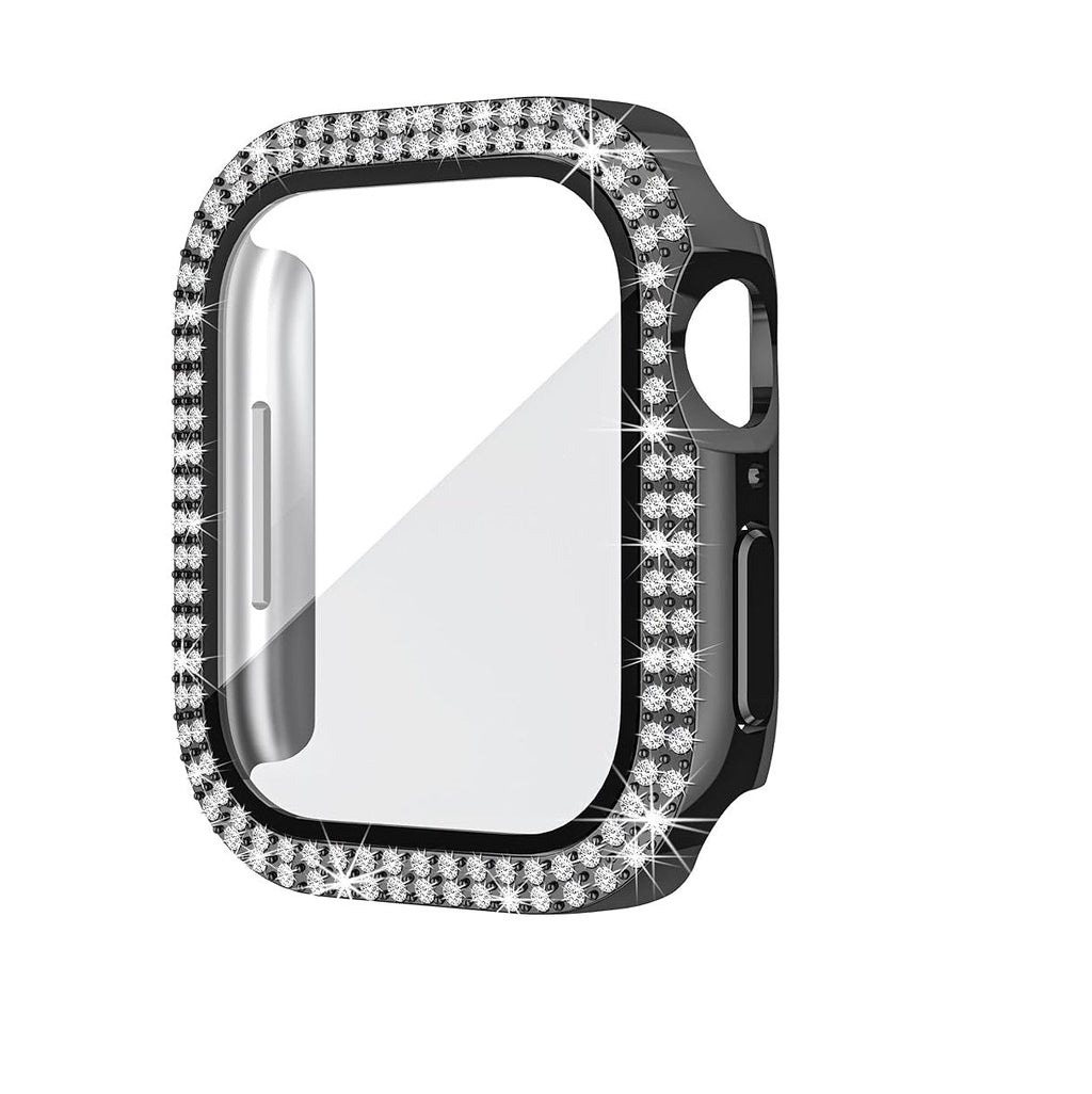 Apple Watch Rhinestone Case, Tempered Glass Front, 6 Sizes, 8 Colors