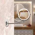 Lunicca LED Magnifying Wall Mirror, Rechargeable, Chrome Finish